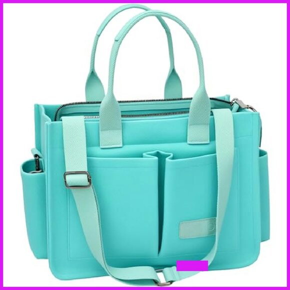 Canvas Tote Bag Large Capacity Work Laptop Travel Purse Chic Minimal